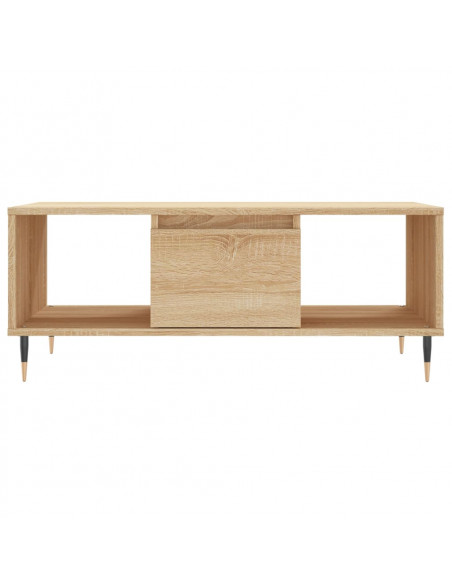 Tavolino Salotto Rovere Sonoma 90x50x36,5 cm Legno Multistrato