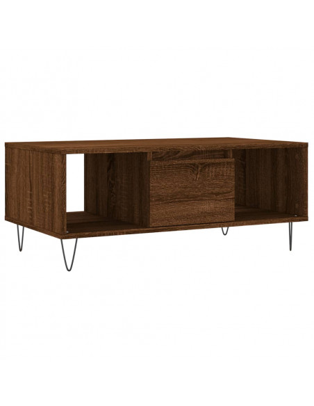 Tavolino da Salotto Rovere Marrone 90x50x36,5 cm in Multistrato