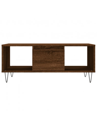 Tavolino da Salotto Rovere Marrone 90x50x36,5 cm in Multistrato