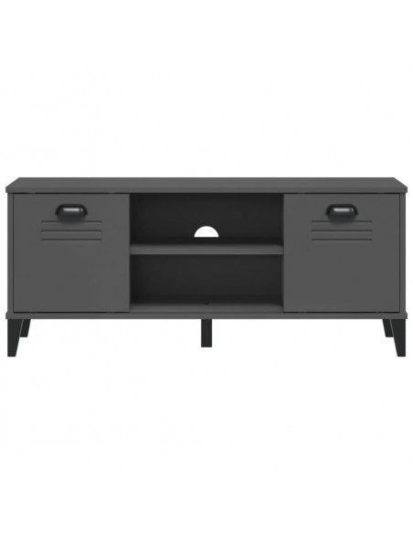 Panca Portascarpe VIKEN Antracite 106x35x45 cm Massello Pino