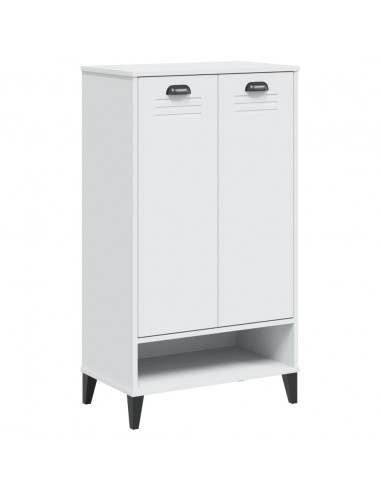 Scarpiera VIKEN Bianca in Legno Massello di Pino