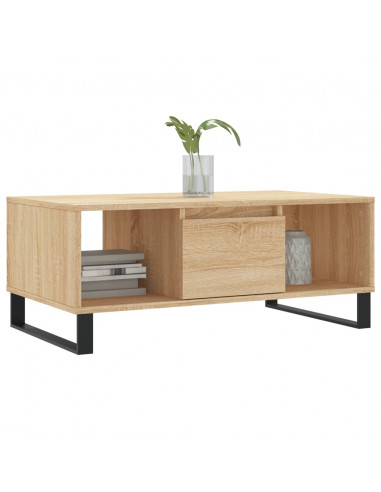 Tavolino Salotto Rovere Sonoma 90x50x36,5 cm Legno Multistrato