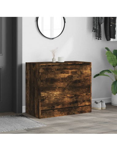 Scarpiera Rovere Fumo 80x42x69 cm in Legno Multistrato