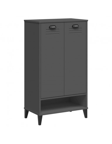 Scarpiera VIKEN Grigio Antracite in Legno Massello di Pino