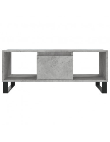 Tavolino Salotto Grigio Cemento 90x50x36,5 cm Legno Multistrato