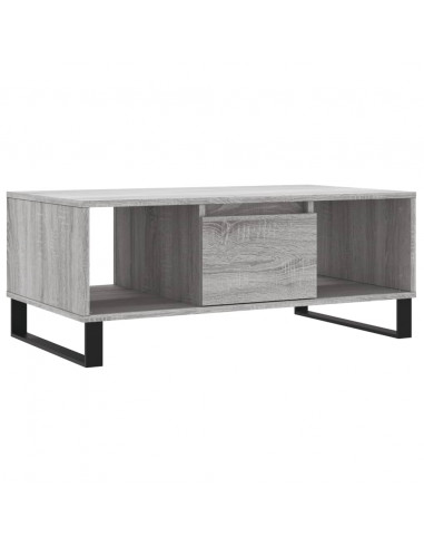 Tavolino Salotto Grigio Sonoma 90x50x36,5 cm Legno Multistrato
