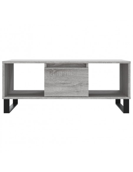 Tavolino Salotto Grigio Sonoma 90x50x36,5 cm Legno Multistrato