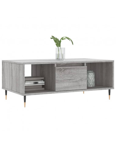 Tavolino Salotto Grigio Sonoma 90x50x36,5 cm Legno Multistrato