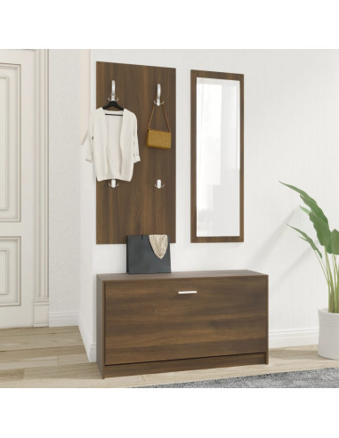 Set Scarpiere 3 in 1 rovere marrone in Legno Multistrato