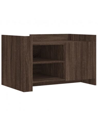 Tavolino da Salotto Rovere Marrone 80x50x50cm Legno Multistrato