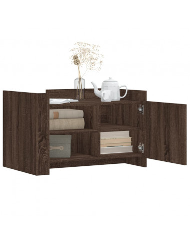 Tavolino da Salotto Rovere Marrone 80x50x50cm Legno Multistrato