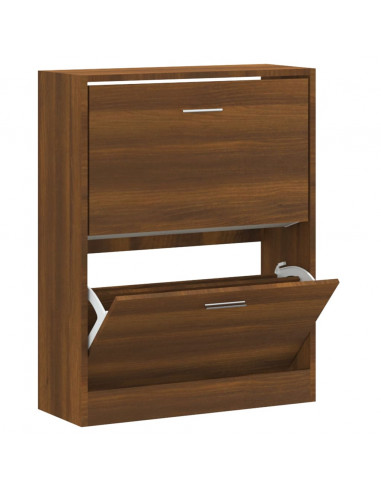 Scarpiera Rovere Marrone 63x24x81 cm in Legno Multistrato