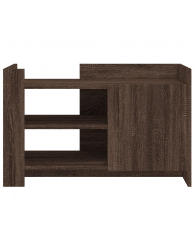 Tavolino da Salotto Rovere Marrone 80x50x50cm Legno Multistrato