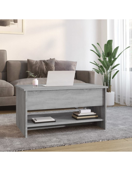Tavolino da Salotto Grigio Sonoma 80x50x40 cm Legno Multistrato
