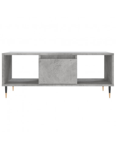 Tavolino Salotto Grigio Cemento 90x50x36,5 cm Legno Multistrato