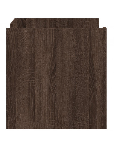 Tavolino da Salotto Rovere Marrone 80x50x50cm Legno Multistrato