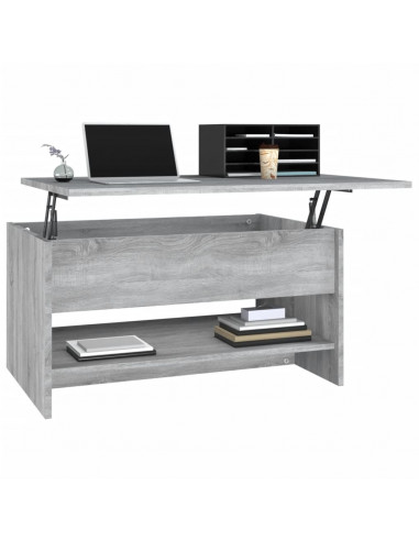 Tavolino da Salotto Grigio Sonoma 80x50x40 cm Legno Multistrato