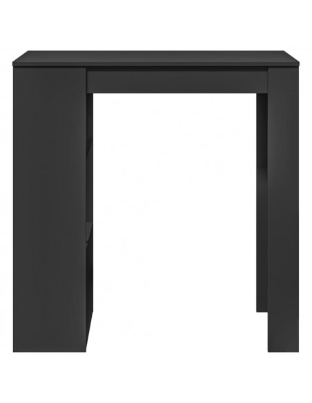Tavolo Bar con Rastrelliera Nero 102x50x103,5 cm Multistrato