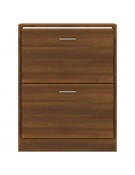 Scarpiera Rovere Marrone 63x24x81 cm in Legno Multistrato