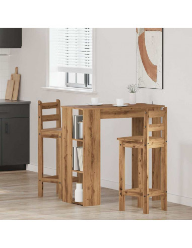 Tavolo Bar Ripiano Rovere Artigianale 102x50x103,5cm Truciolato