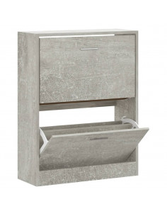 Scarpiera Grigio Cemento 63x24x81 cm in Legno Multistrato 2