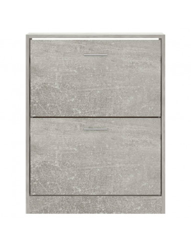 Scarpiera Grigio Cemento 63x24x81 cm in Legno Multistrato