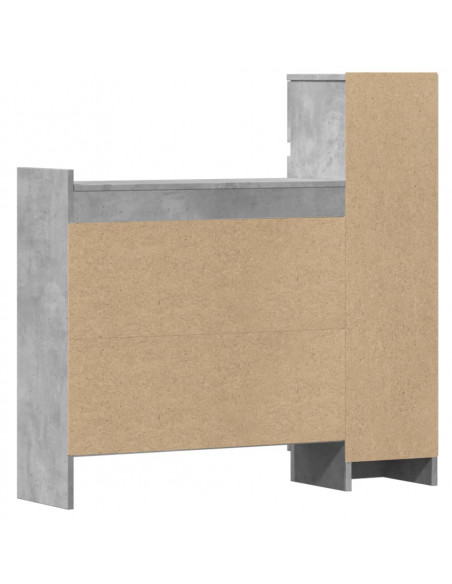 Scarpiera Grigio Cemento 100,5x28x100 cm in Legno Multistrato