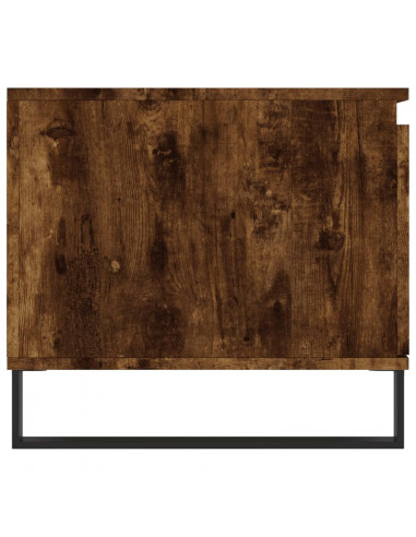 Tavolino da Salotto Rovere Fumo 100x50x45 cm Legno Multistrato