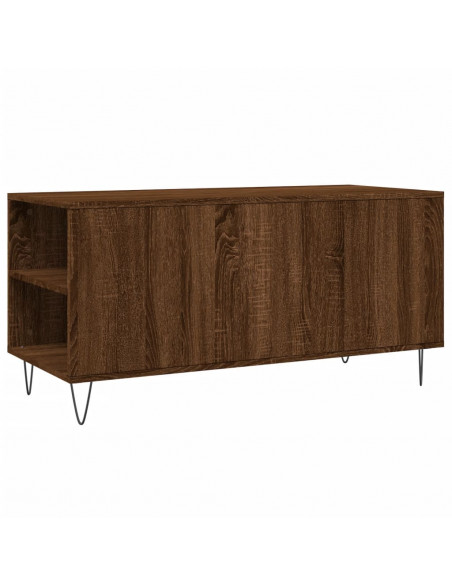 Tavolino Salotto Rovere Marrone 102x44,5x50cm Legno Multistrato