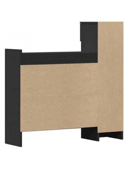 Scarpiera Nera 100,5x28x100 cm in Legno Multistrato