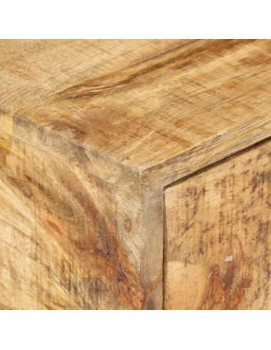 Tavolino Laterale a Forma di U 45x30x61 cm in Massello di Mango