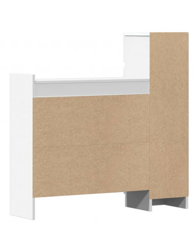 Scarpiera Bianca 100,5x28x100 cm in Legno Multistrato