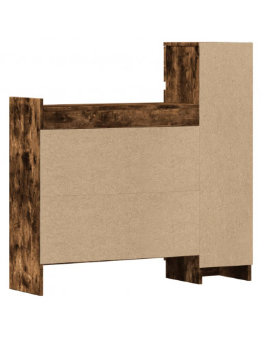 Scarpiera Rovere Fumo 100,5x28x100 cm in Legno Multistrato