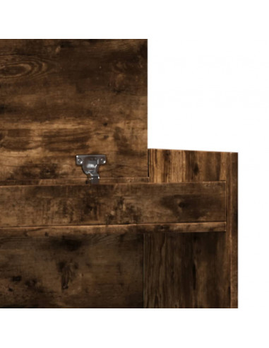 Scarpiera Rovere Fumo 100,5x28x100 cm in Legno Multistrato