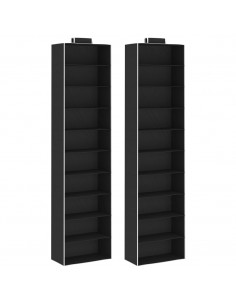 Organizer per Armadio da Appendere 2 pz con 10 Ripiani Tessuto 2