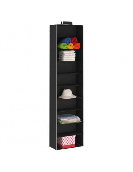 Organizer per Armadio da Appendere 2 pz con 10 Ripiani Tessuto