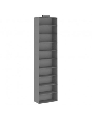 Organizer per Armadio da Appendere 2 pz con 10 Ripiani Tessuto
