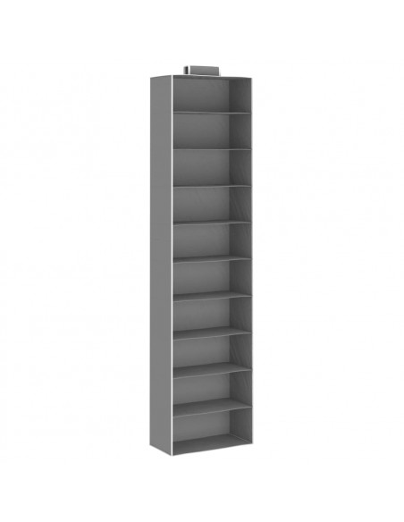 Organizer per Armadio da Appendere 2 pz con 10 Ripiani Tessuto
