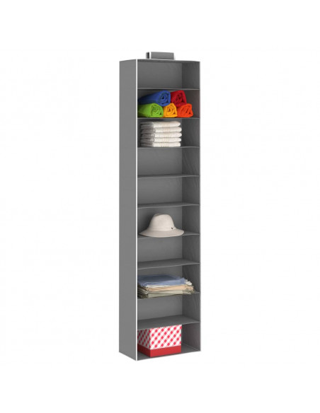 Organizer per Armadio da Appendere 2 pz con 10 Ripiani Tessuto