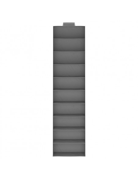 Organizer per Armadio da Appendere 2 pz con 10 Ripiani Tessuto