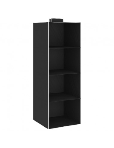 Organizer per Armadio da Appendere con 4 Ripiani 2 pz Tessuto