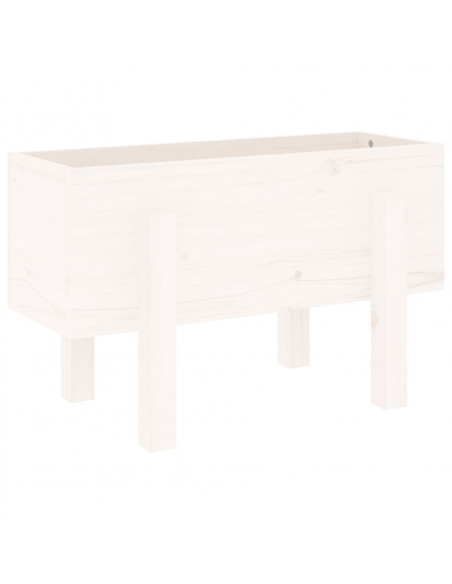 Fioriera da Giardino Bianca 62x30x38 cm Legno Massello di Pino