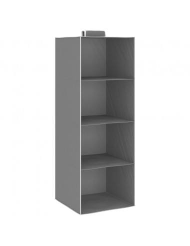 Organizer per Armadio da Appendere con 4 Ripiani 2 pz Tessuto