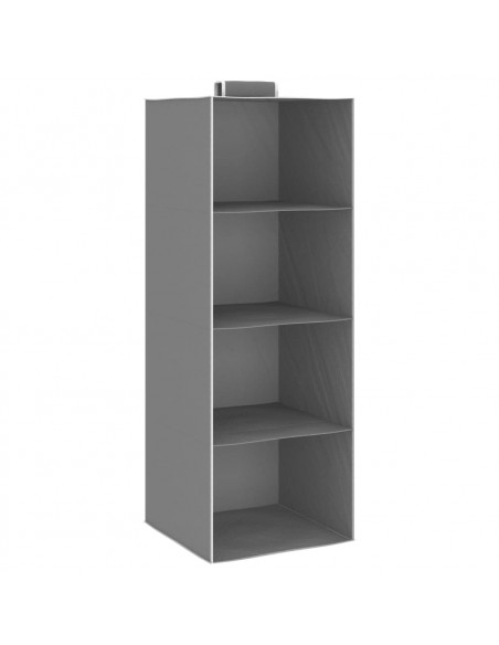 Organizer per Armadio da Appendere con 4 Ripiani 2 pz Tessuto