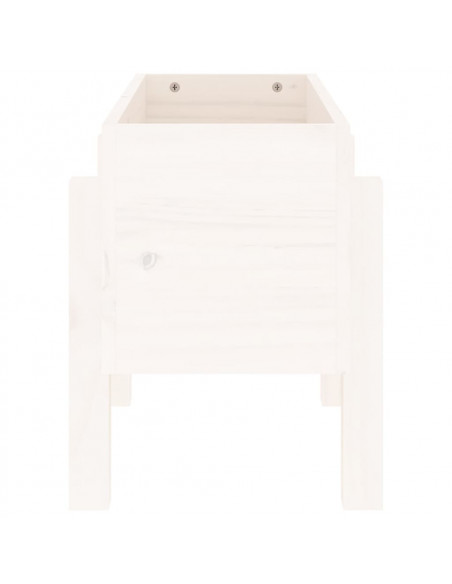 Fioriera da Giardino Bianca 62x30x38 cm Legno Massello di Pino