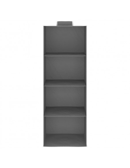 Organizer per Armadio da Appendere con 4 Ripiani 2 pz Tessuto