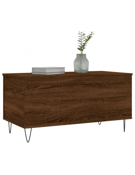 Tavolino Salotto Rovere Marrone 90x44,5x45 cm Legno Multistrato