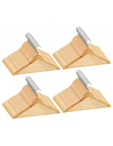 Set Appendiabiti 100 pz Antiscivolo in Legno Massello
