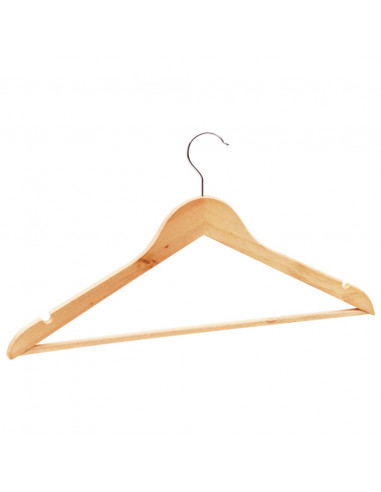 Set Appendiabiti 100 pz Antiscivolo in Legno Massello