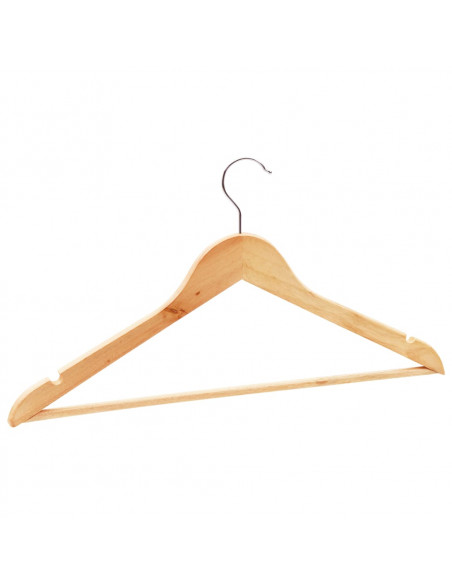 Set Appendiabiti 100 pz Antiscivolo in Legno Massello